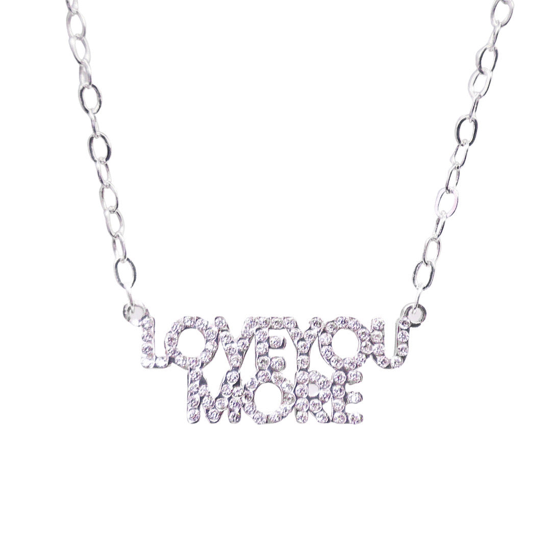 The Love You More Silver Stacked Necklace Bling