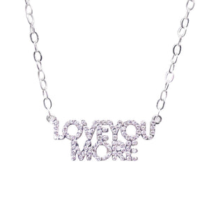 Love You More Silver Stacked Necklace Bling