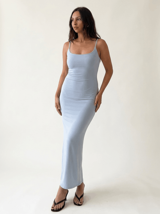 Low Neckline Maxi Dress