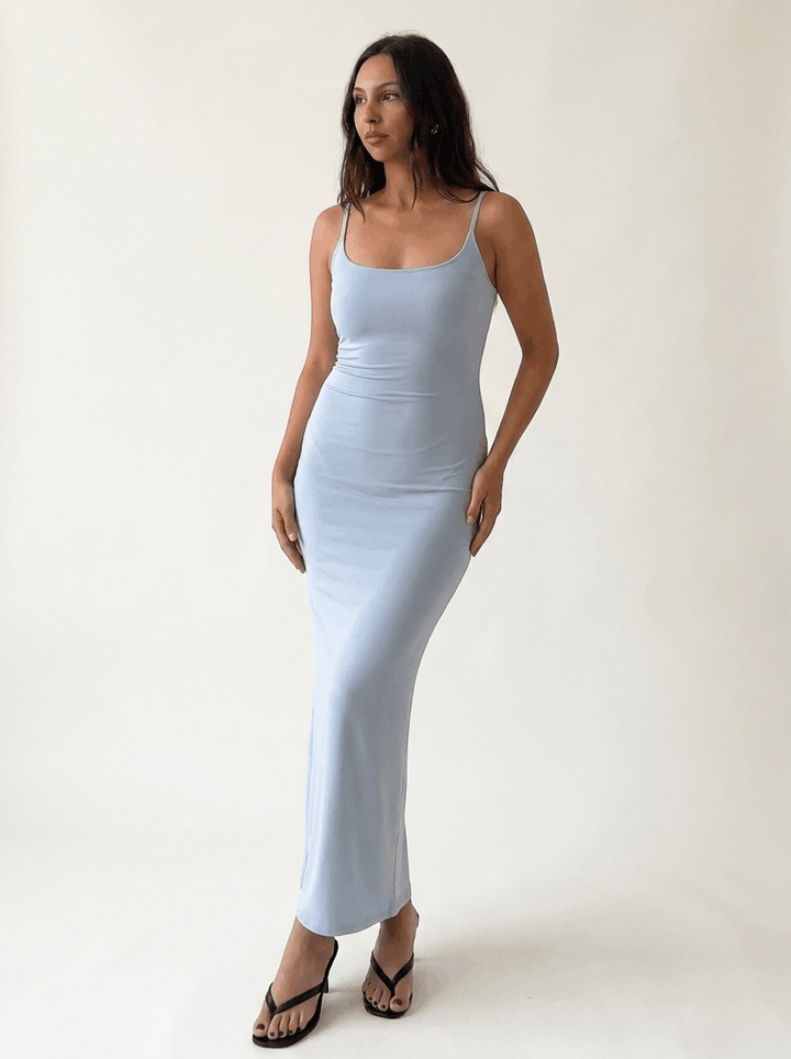 Low Neckline Maxi Dress
