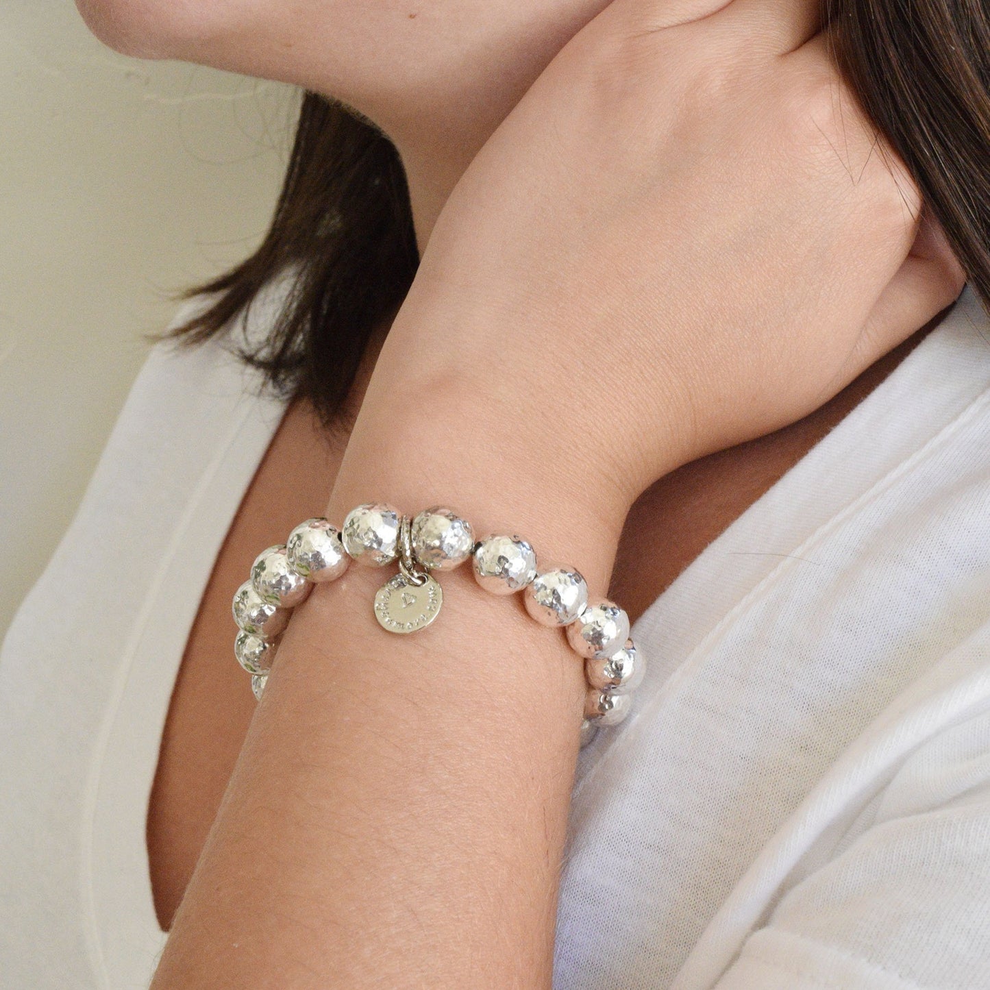 Eternity Bracelet in Hammered