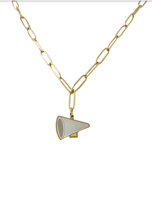 The Megaphone Silver & Gold Charm Necklace
