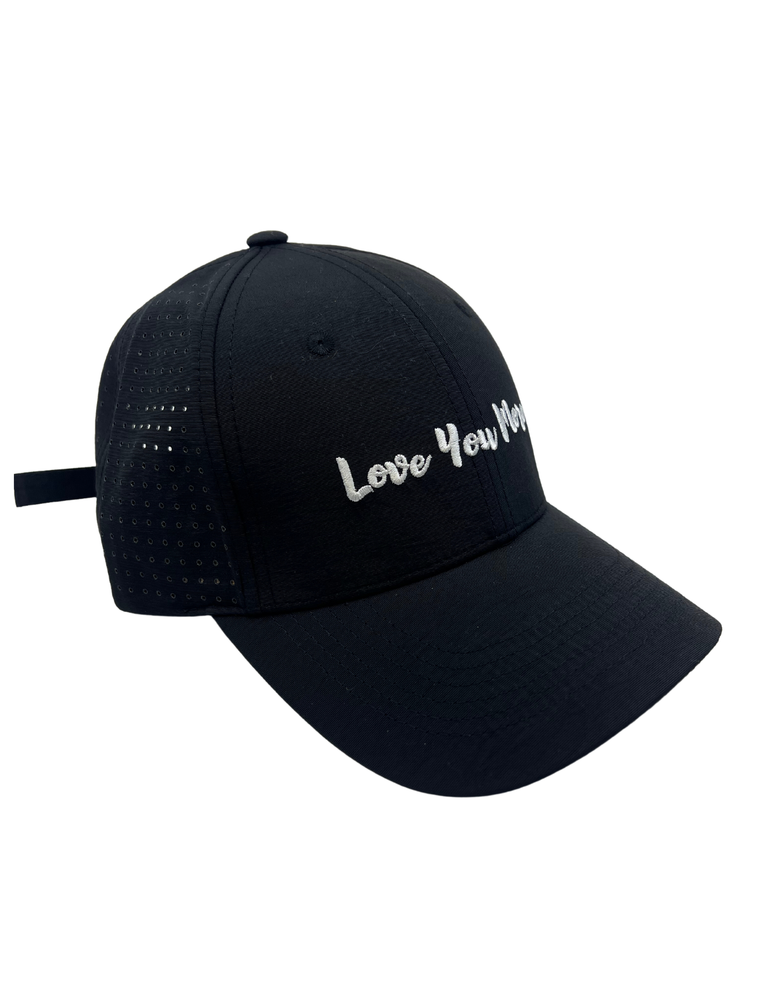 Love You More Sporty Baseball Hat - Black