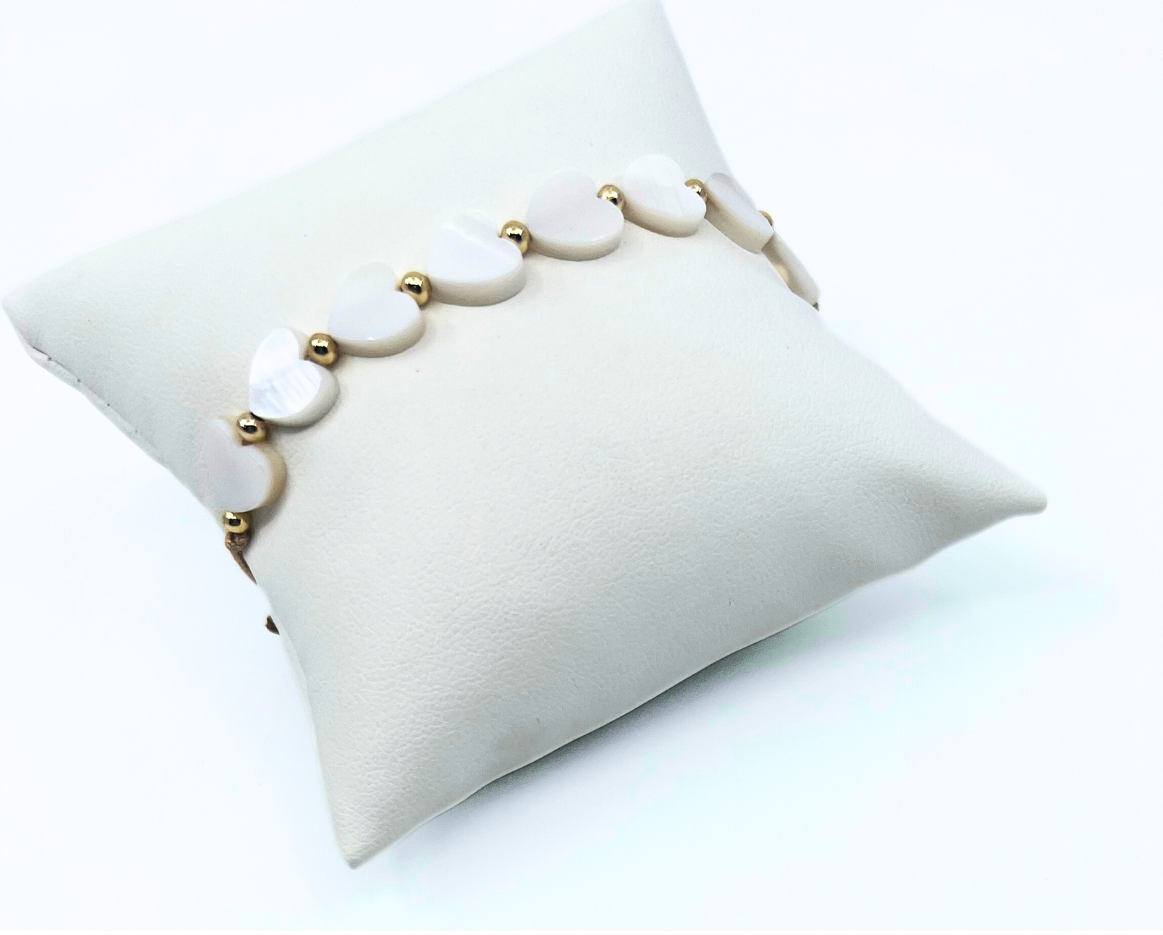Heart Mother of Pearl Bracelet