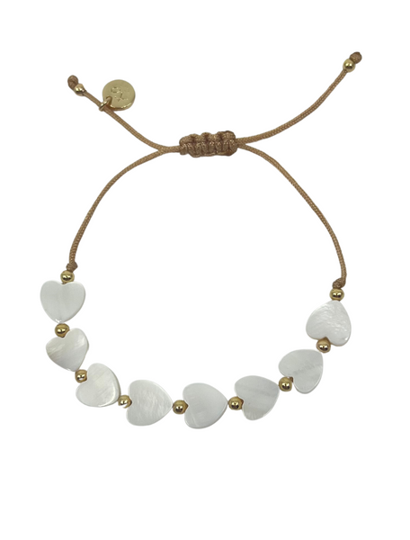 The Heart Mother of Pearl Bracelet