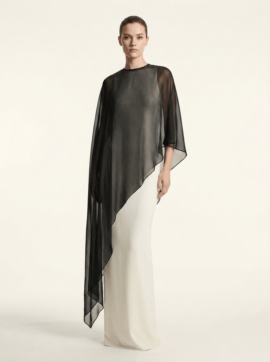 Oversized Asymmetrical Cape Top