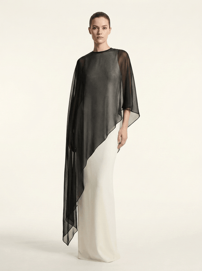 Oversized Asymmetrical Cape Top