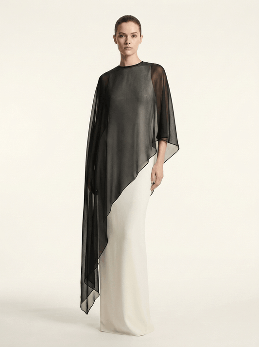 Oversized Asymmetrical Cape Top