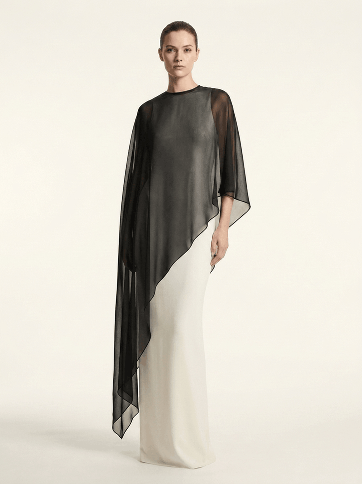Oversized Asymmetrical Cape Top