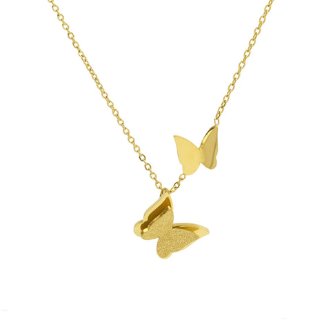 Butterfly Away Gold Necklace