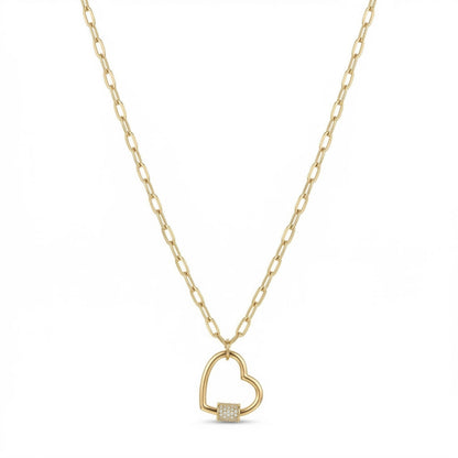 White Studded Heart on a Lola Chain