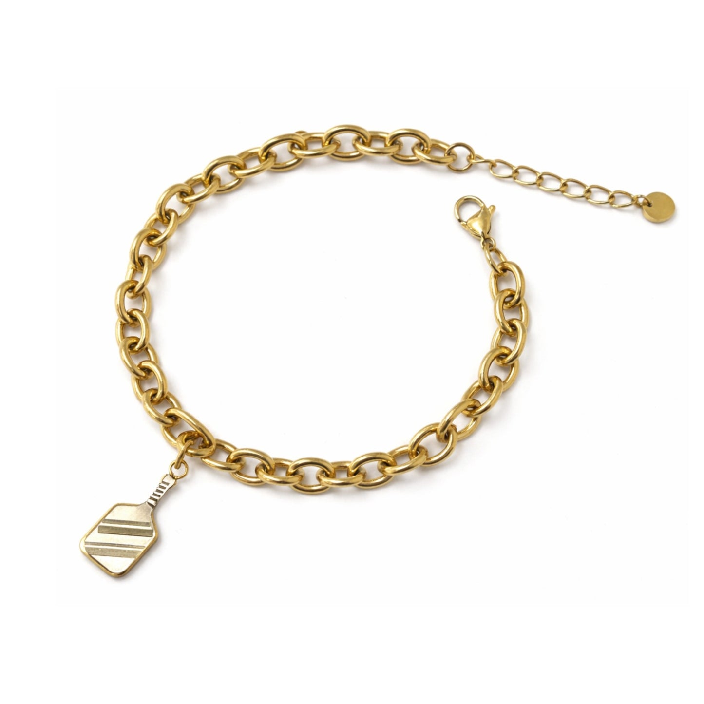 The PickleBall Silver & Gold Charm Bracelet