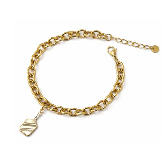 The PickleBall Silver & Gold Charm Bracelet