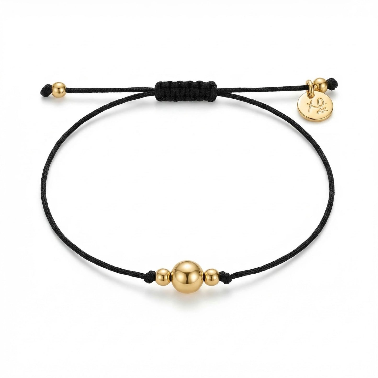Savannah Cord Bracelet with Gold Beads