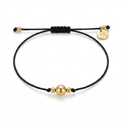 Savannah Cord Bracelet with Gold Beads