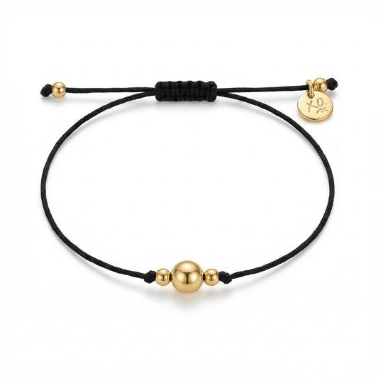 Savannah Cord Bracelet with Gold Beads