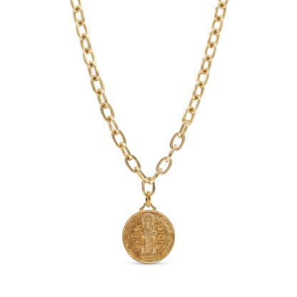 Ibiza Necklace with St. Benedict Pendant