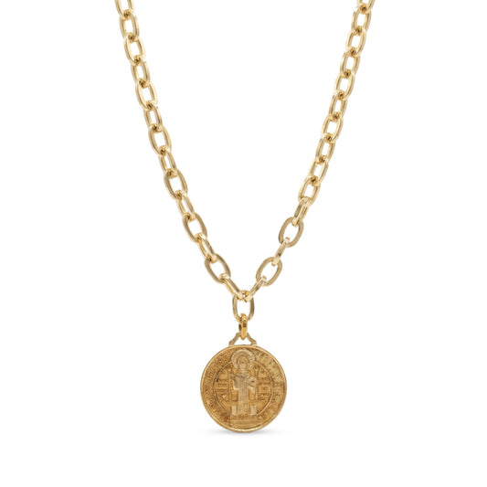Ibiza Necklace with St. Benedict Pendant