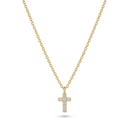 Pave Dainty Alphabet Letter Gold Necklace