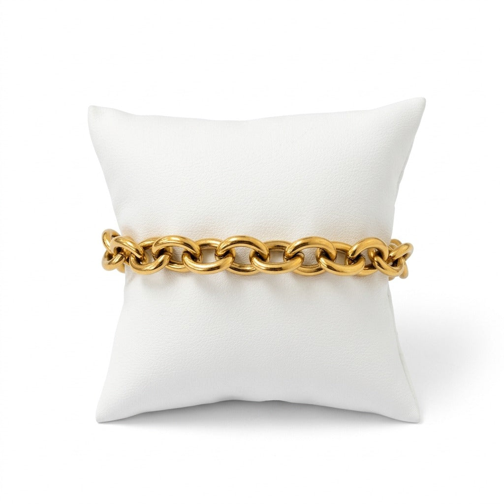 Gold Round Thick Bracelet