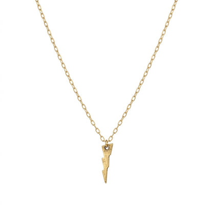 The Hammered Lightening Bolt Necklace