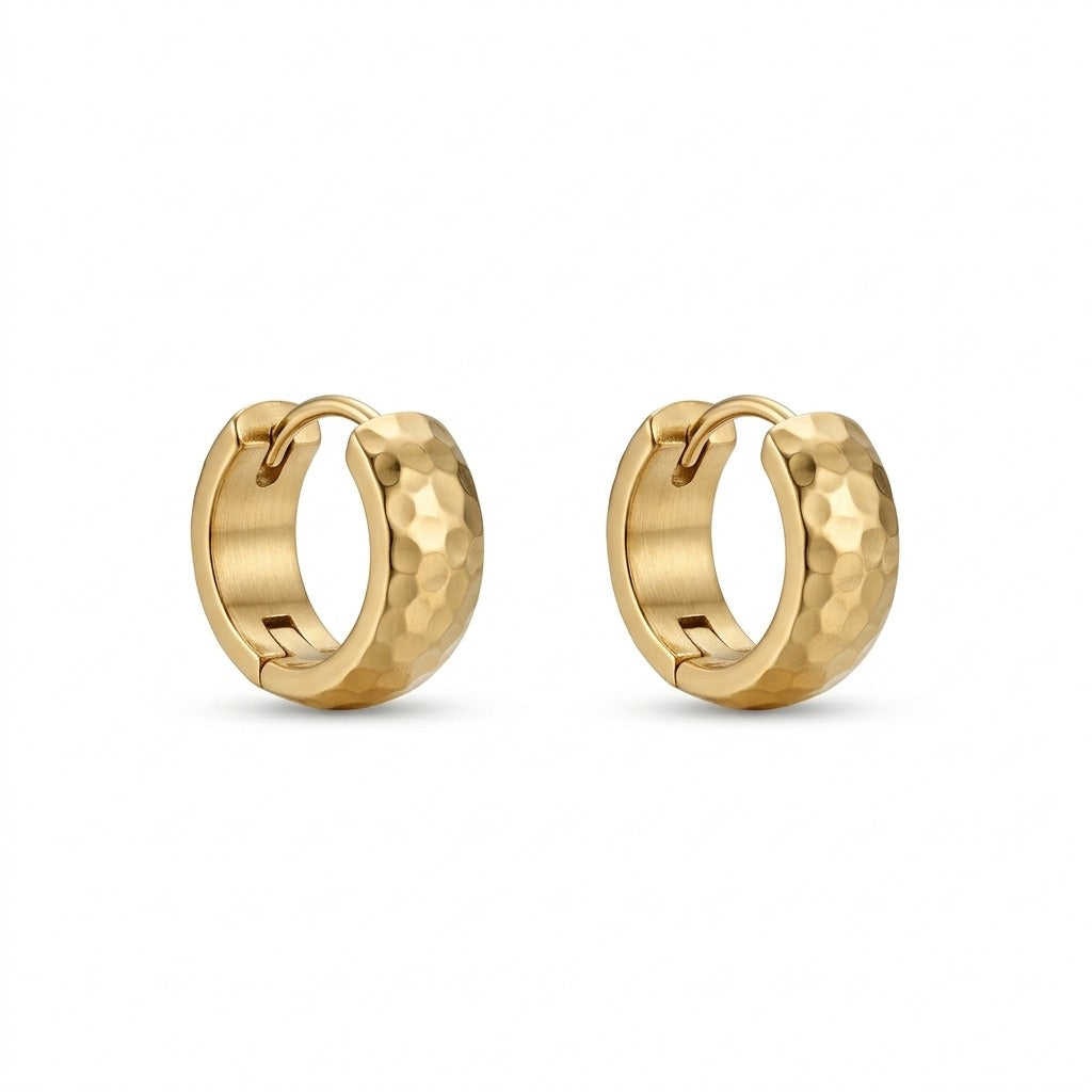 The Gold Hammered Hoops