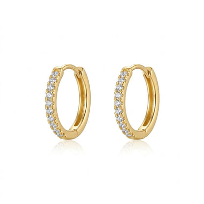 The Studded Gold Hoops