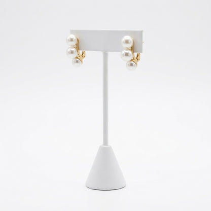 The Three Sisters Pearl Gold Earrings