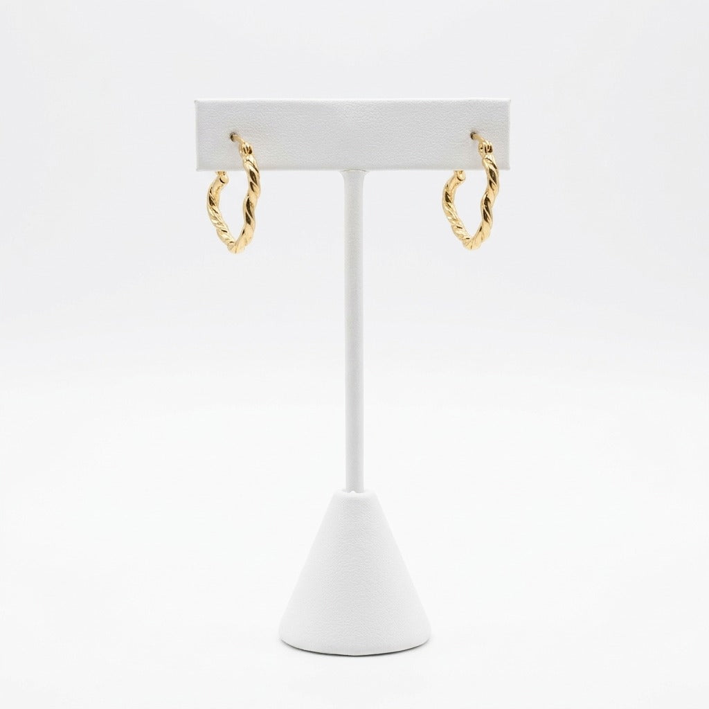 The Curled Heart Gold Earrings