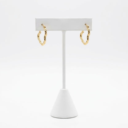 The Curled Heart Gold Earrings