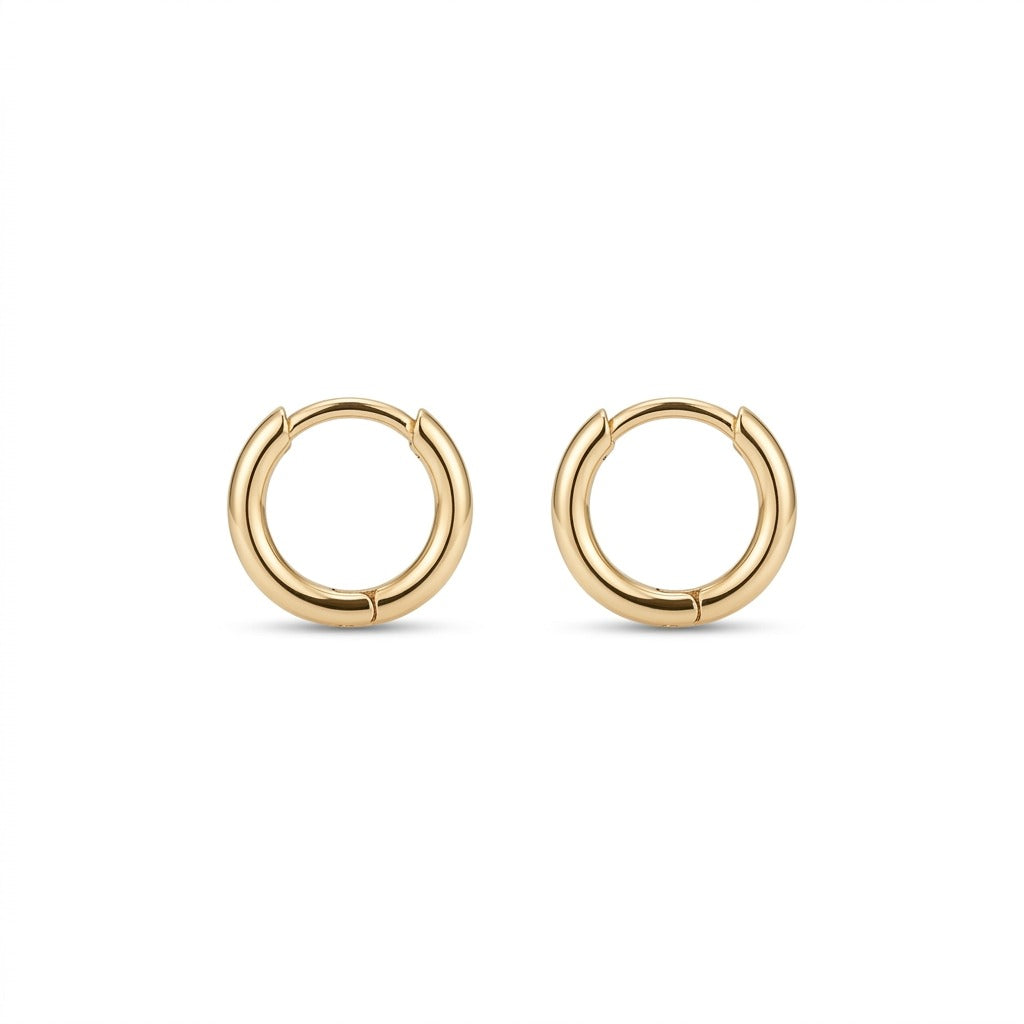 14k Solid Gold Mini Hoops