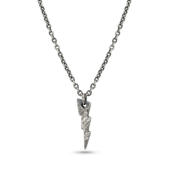 The Hammered Lightening Bolt Necklace
