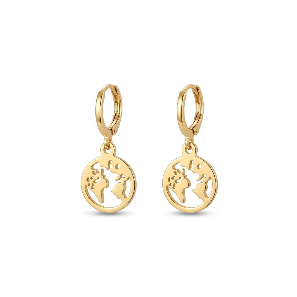 The Gold World Earrings