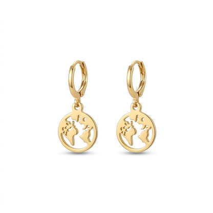 The Gold World Earrings