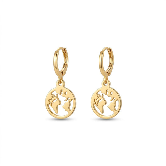 The Gold World Earrings