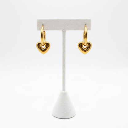 The Heart in the Hoop Gold Earrings