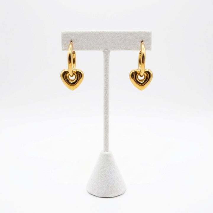 The Heart in the Hoop Gold Earrings