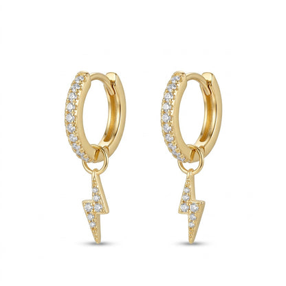 The Mini Studded Gold Hoops