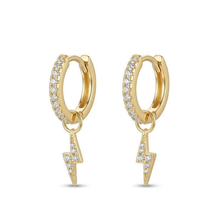 The Mini Studded Gold Hoops