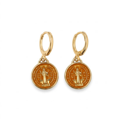 The St. Benedict Earrings in Enamel