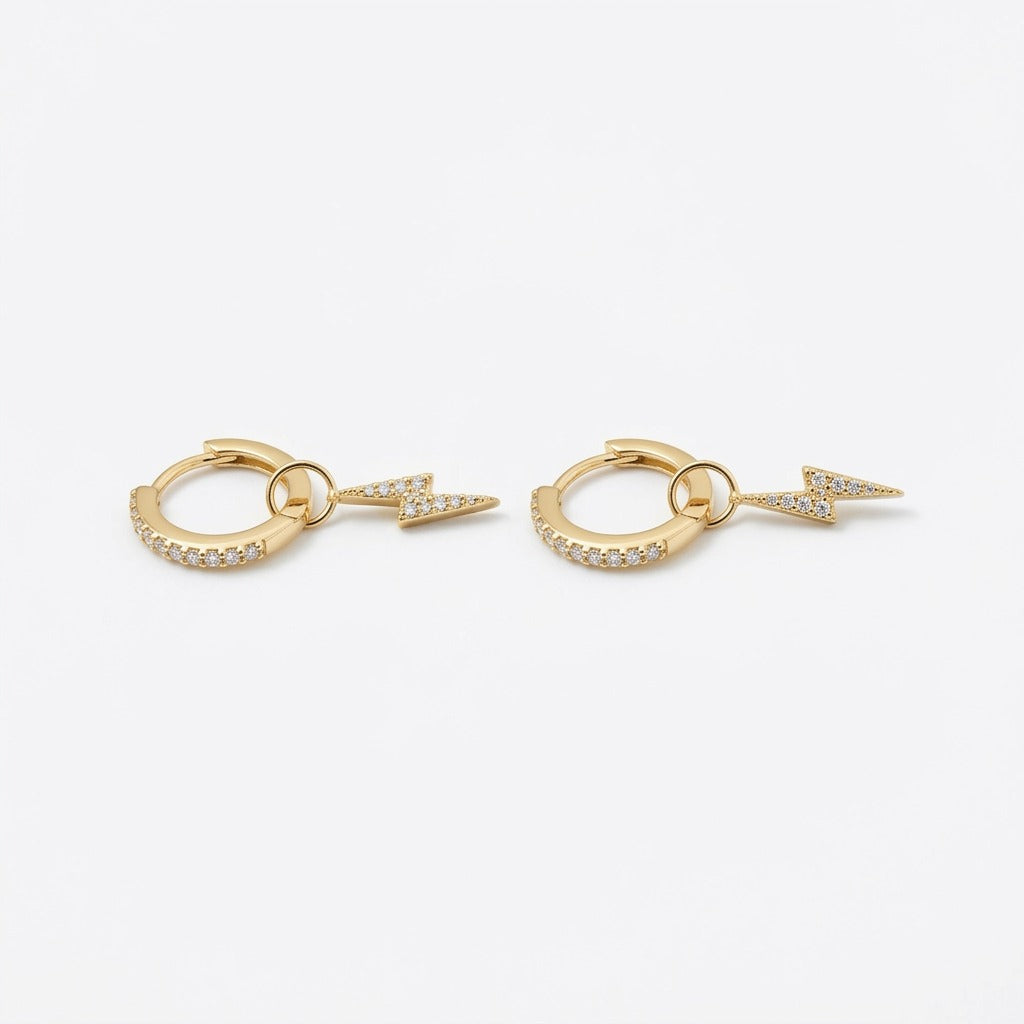 The Mini Studded Gold Hoops