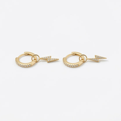 The Mini Studded Gold Hoops