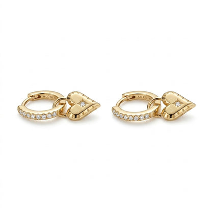 The Mini Studded Gold Hoops