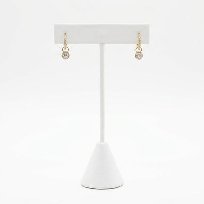 The Mini Studded Gold Hoops