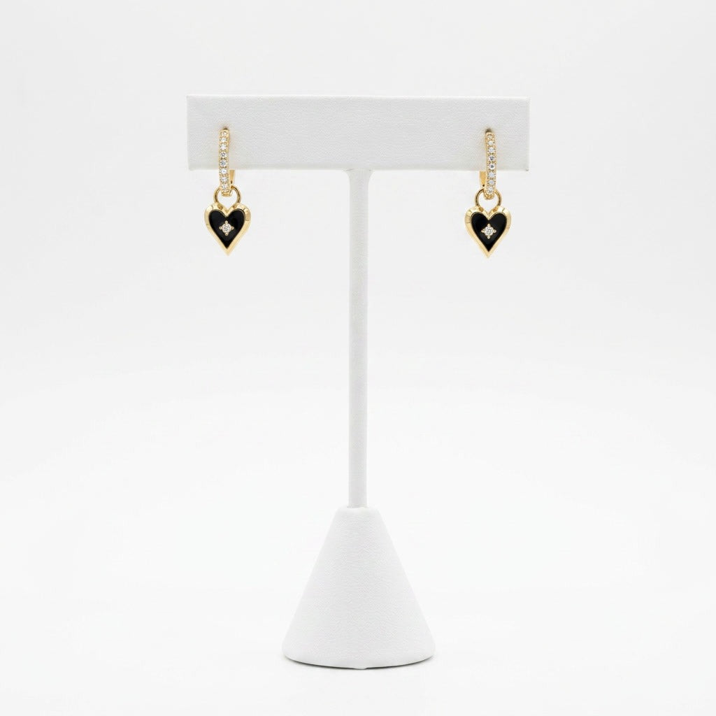 The Mini Studded Gold Hoops