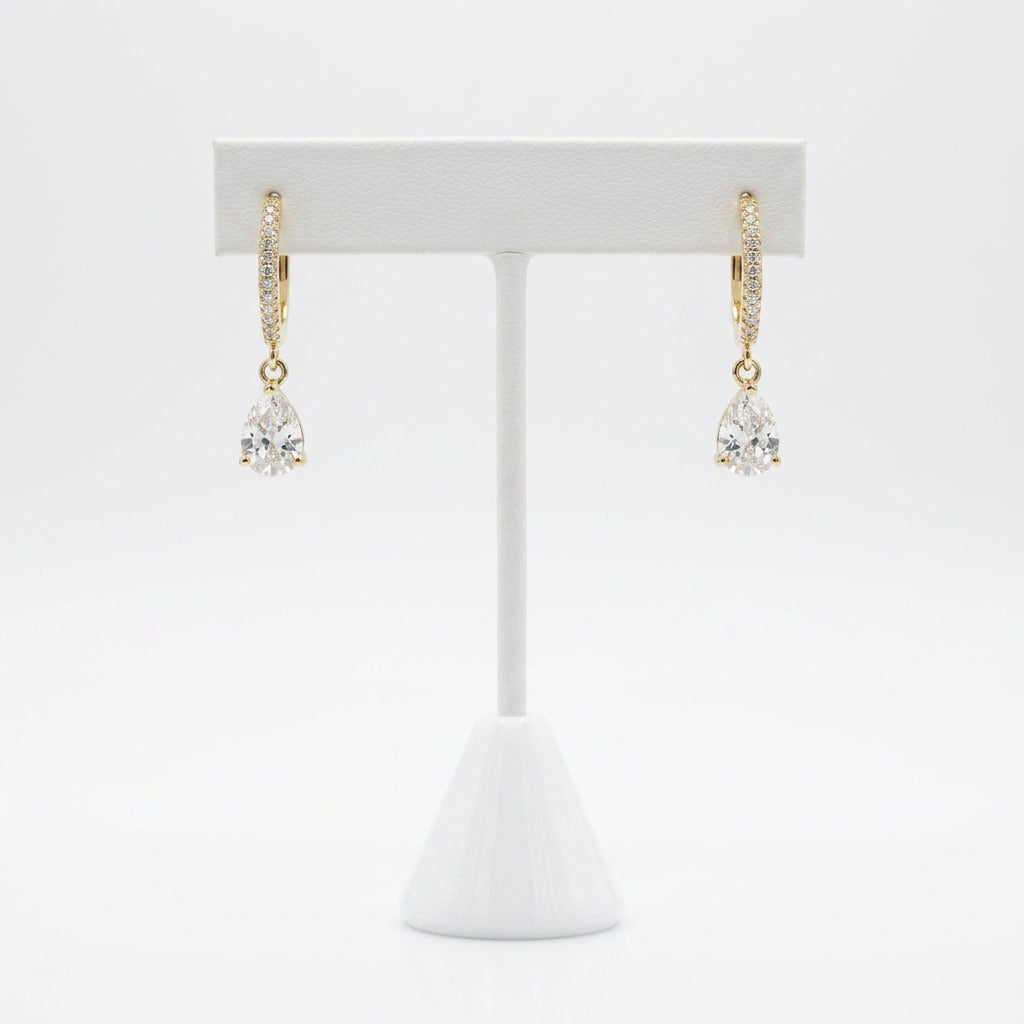 The Mini Studded Gold Hoops