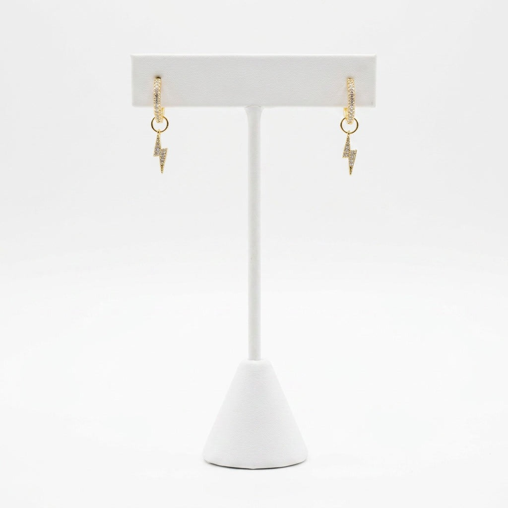 The Mini Studded Gold Hoops