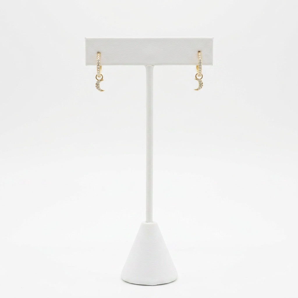 The Mini Studded Gold Hoops