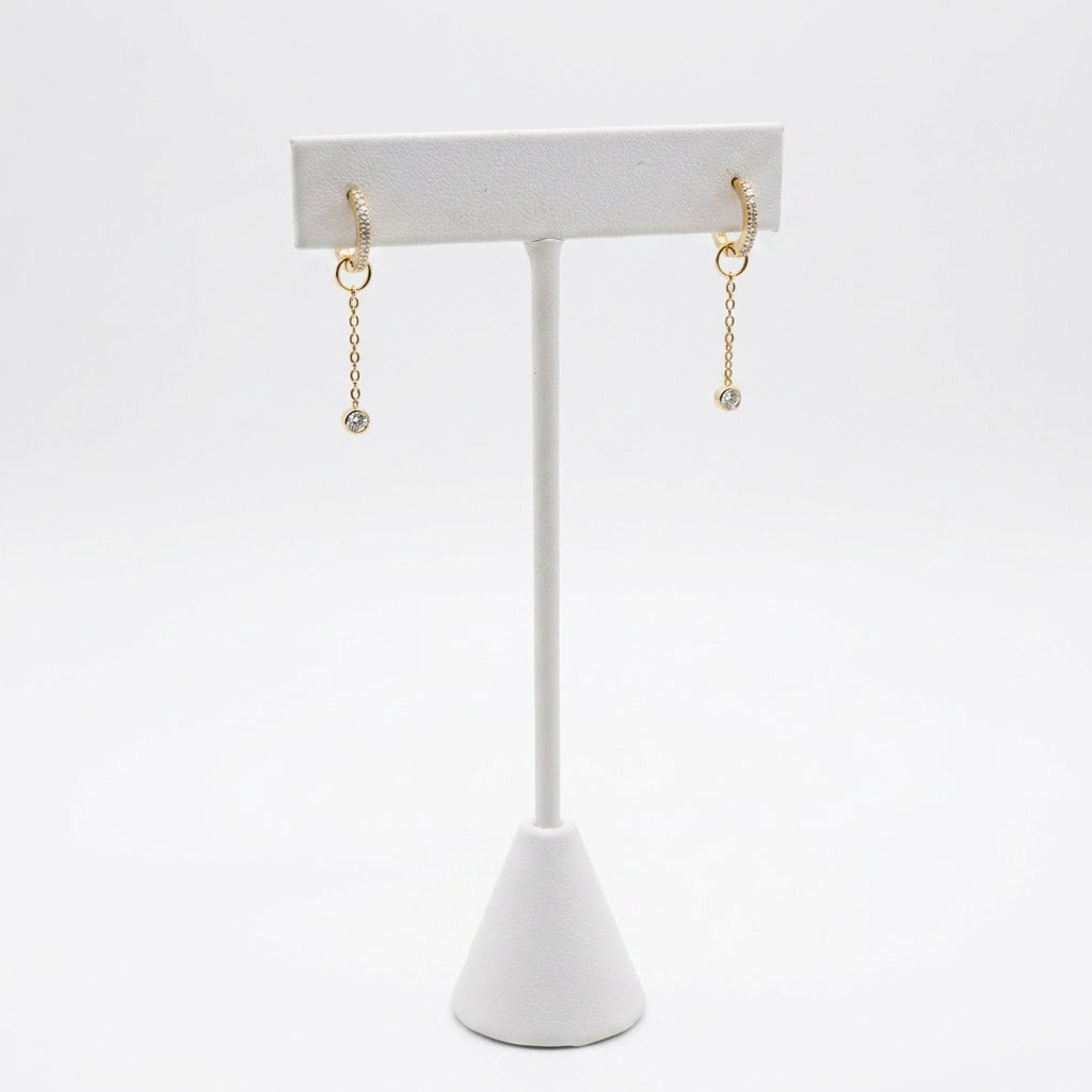The Mini Studded Gold Hoops