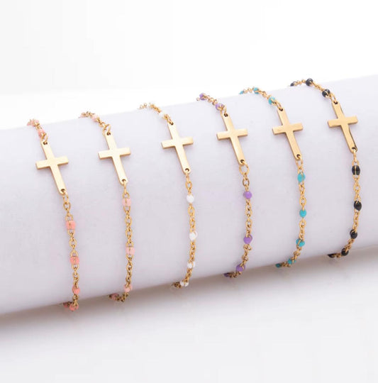 The Faith Bracelet with Colorful Beads